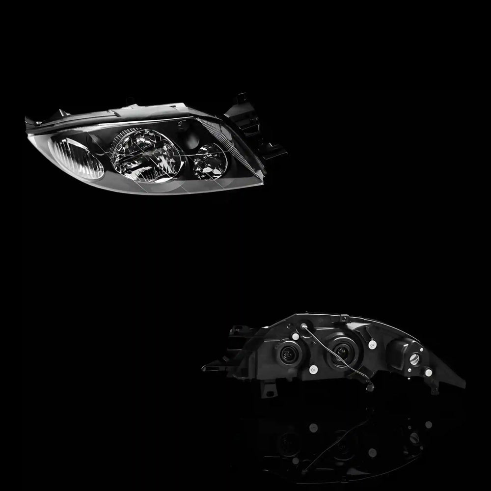Black Altezza Headlights – Fits Ford Falcon AU (1998 - 2002) | LH + RH Pair - Blckline Automotive