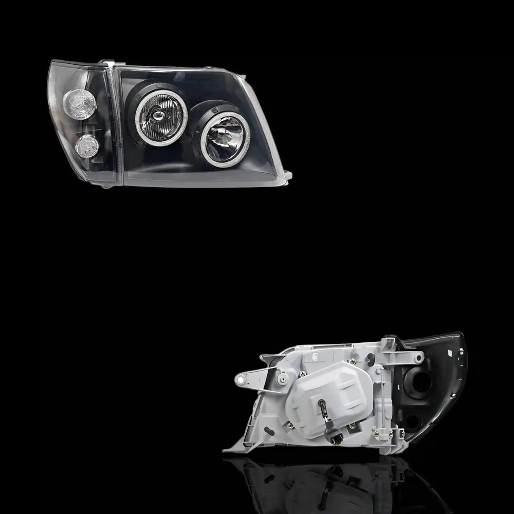 Halo Angel Eyes Headlights – Fits Toyota Prado 90 / 95 Series (1996–2002) | LH + RH Pair - Blckline Automotive