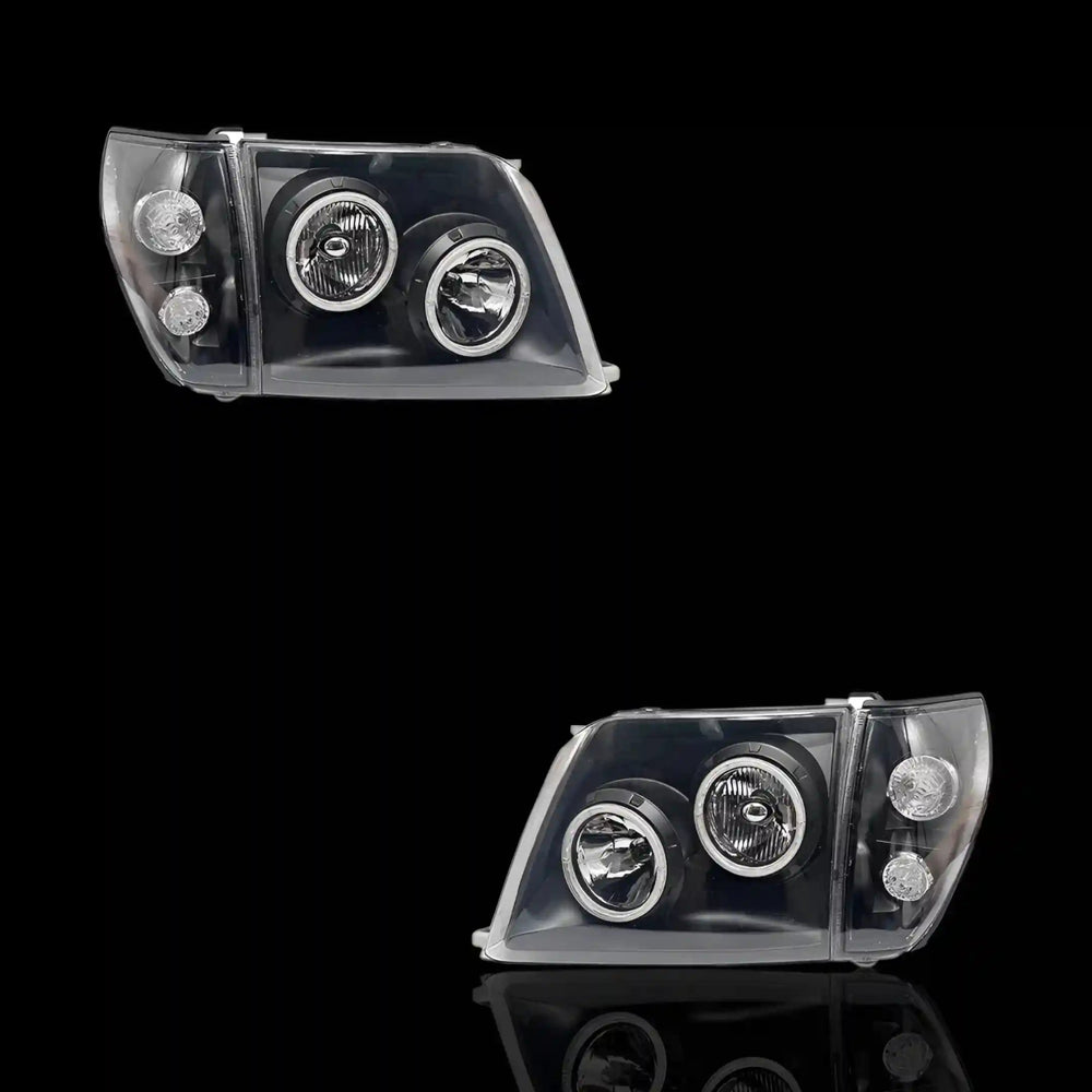 Halo Angel Eyes Headlights – Fits Toyota Prado 90 / 95 Series (1996–2002) | LH + RH Pair - Blckline Automotive
